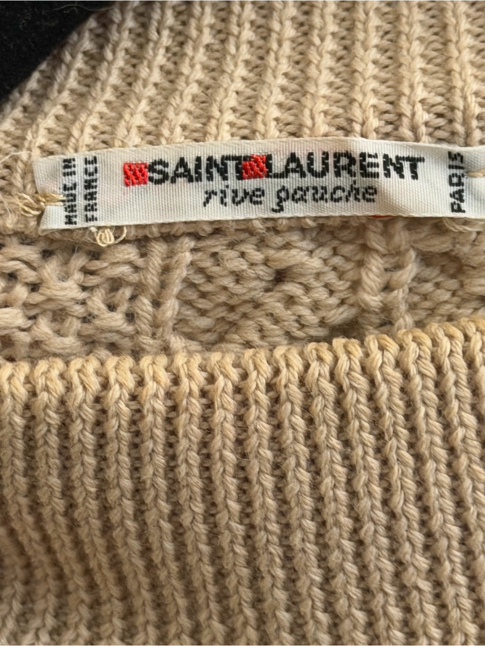 Saint Laurent Beige Cable Knit mock neck Sweater & matching pants - Picture 2 of 4
